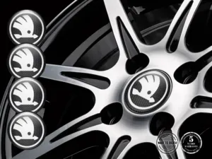 Skoda Gewölbte Aufkleber Stil Luxus Felgenlogos